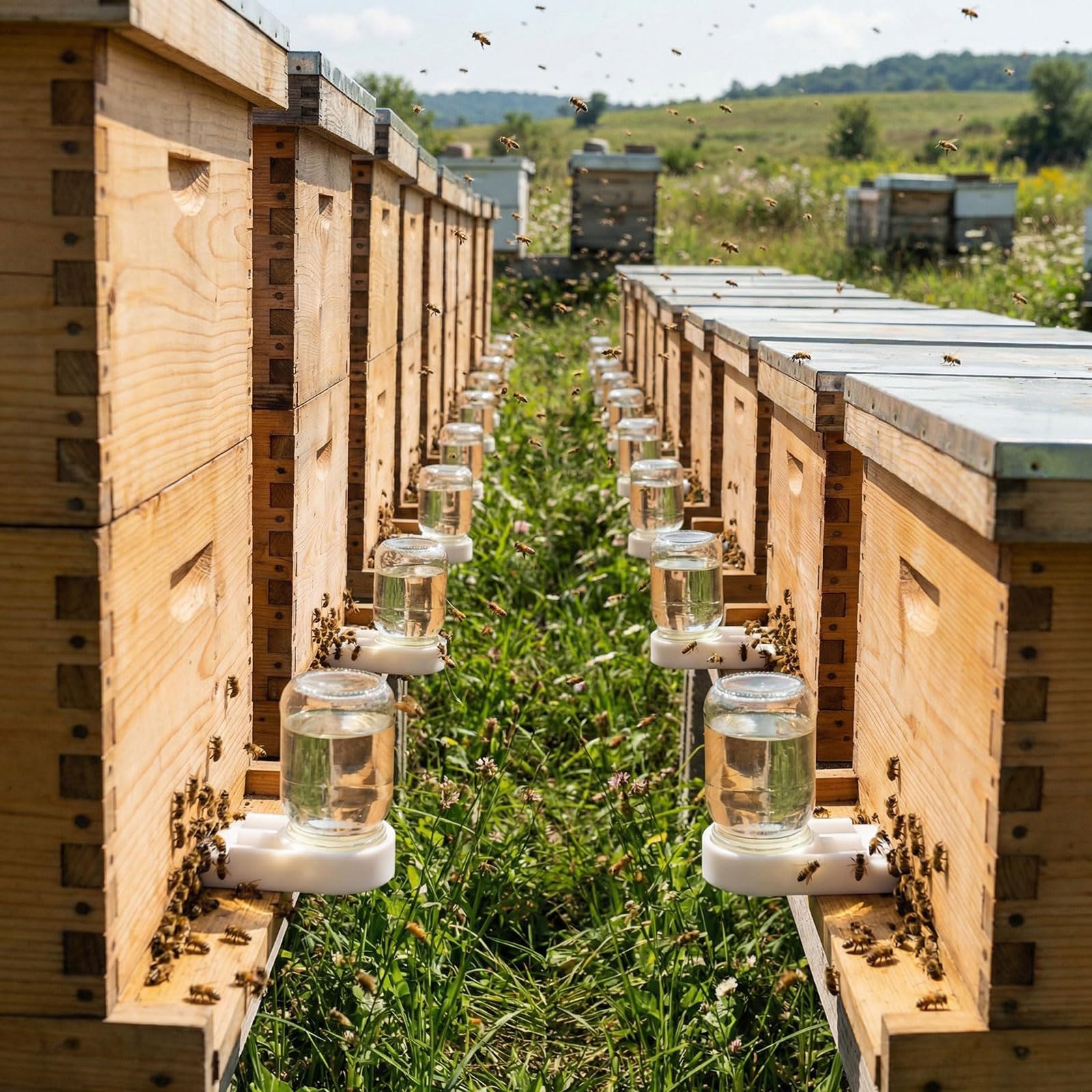 AukBeeFun easy-installation setup for hive feeding