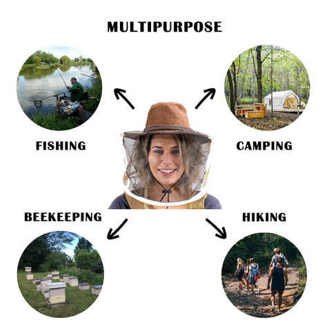 AukBeeFun-beekeeping-veil-gear-protects face while working around buzzing bees