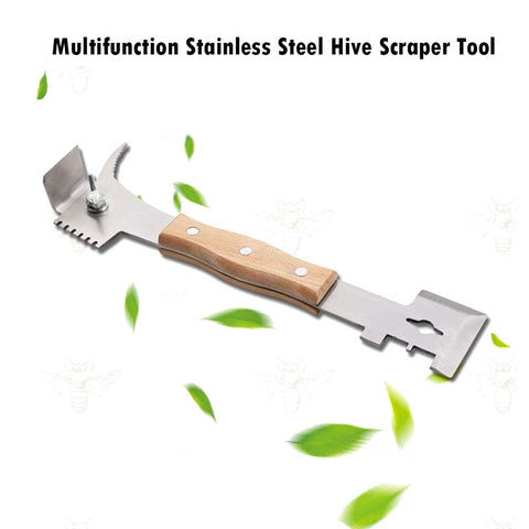 AukBeeFun hive tool scraper end helps pry and scrape frames clean.