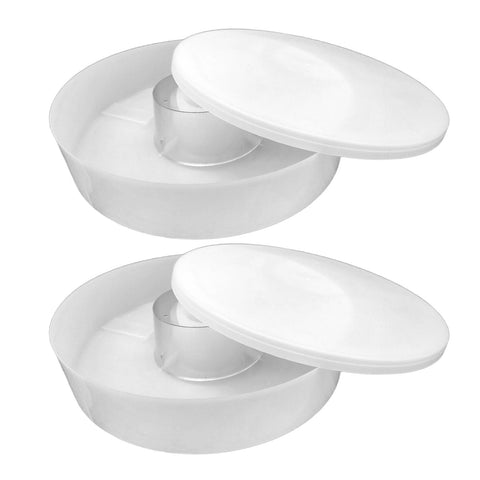 AukBeeFun rapid round bee feeder top view with anti-drowning design.