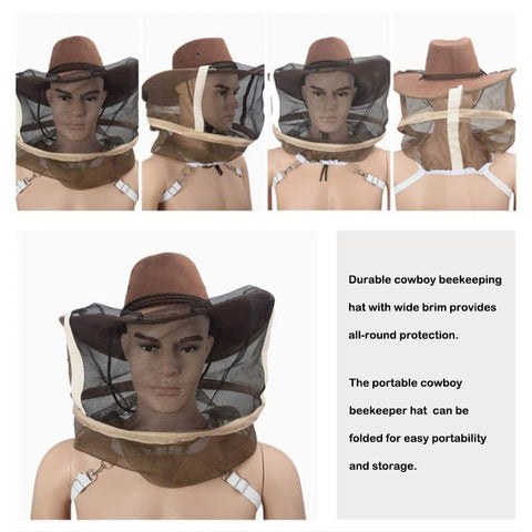 AukBeeFun veil-view-behind-hat demonstrates breathable protection for outdoor tasks