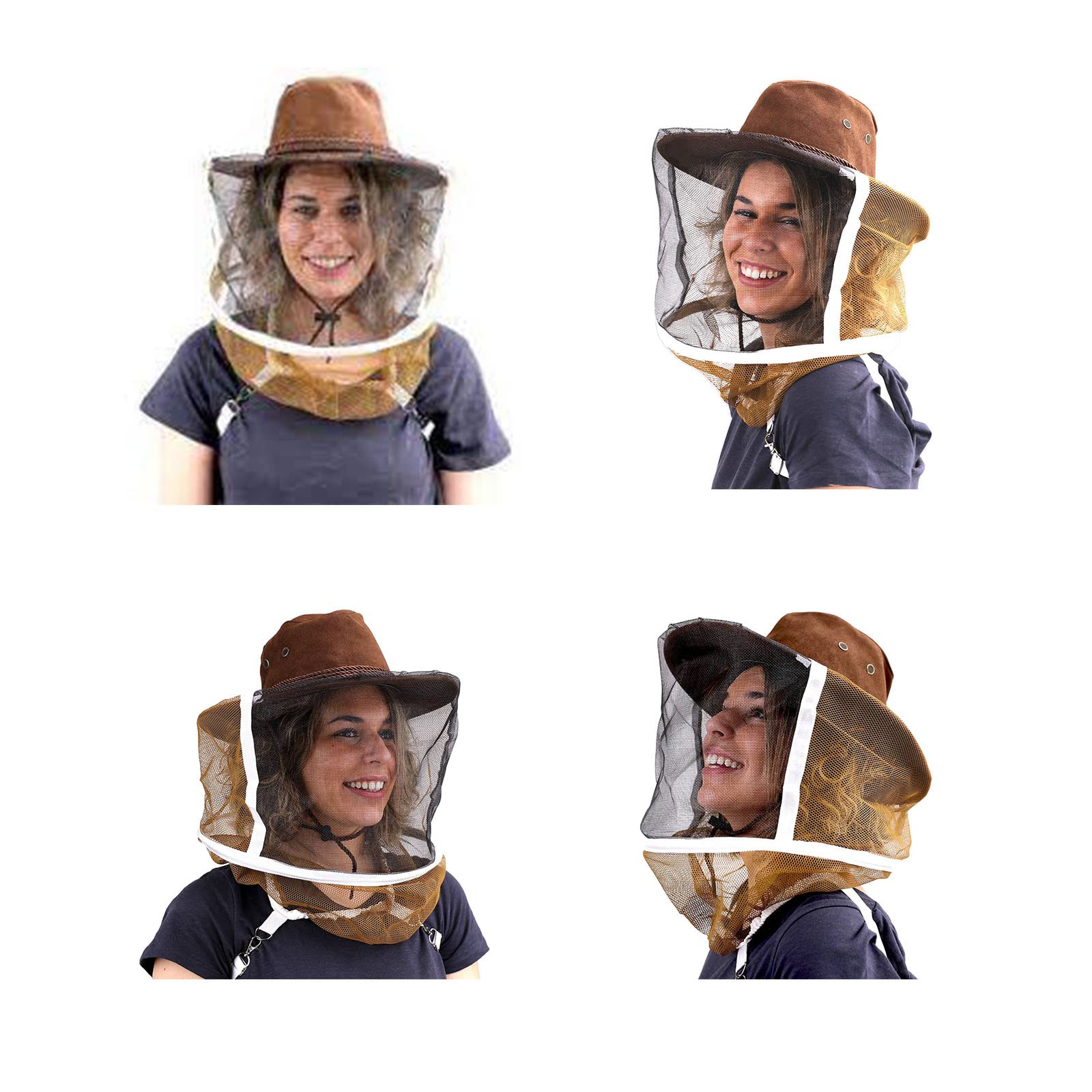 AukBeeFun-wide-application-veil-hat suitable for gardening, beekeeping, hiking and camping