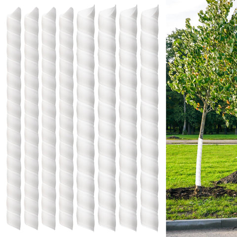Aukney 8-pack spiral tree trunk protectors ready to shield saplings