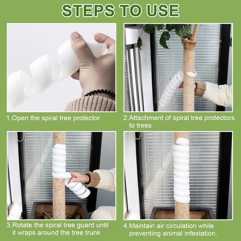 Aukney four-pack tree protectors ready for multiple saplings