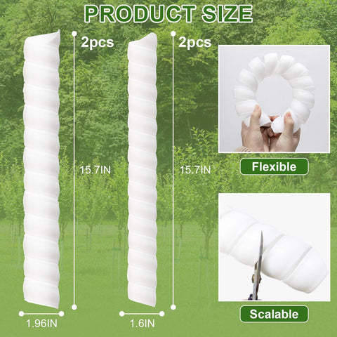 Aukney tree bark protector shown for easy installation during garden work