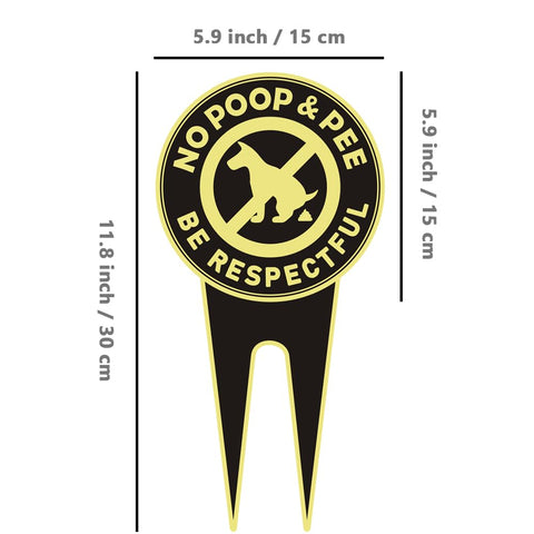 Aukstimes 2-pack Be Respectful sign back view highlights double-sided readability.