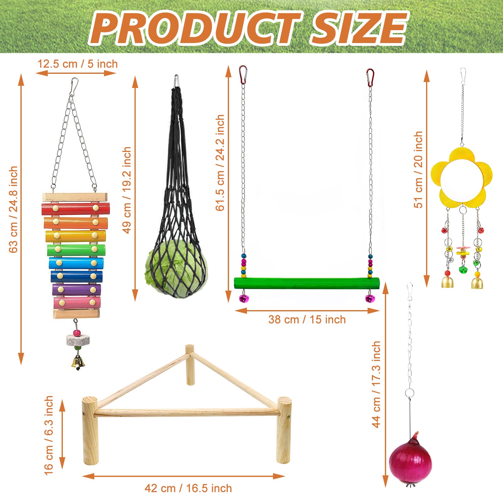 Auliand 9-pack chicken swings shown as a pair in a coop