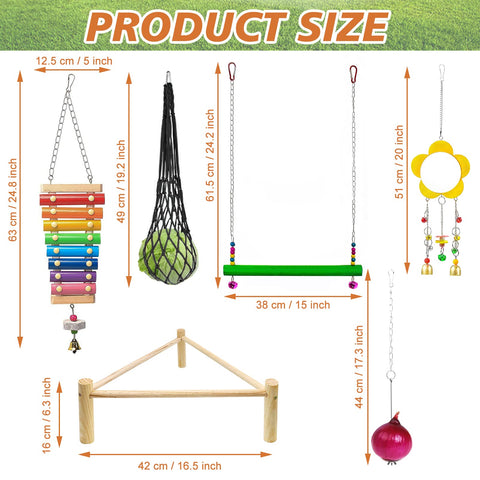 Auliand 9-pack chicken swings shown as a pair in a coop