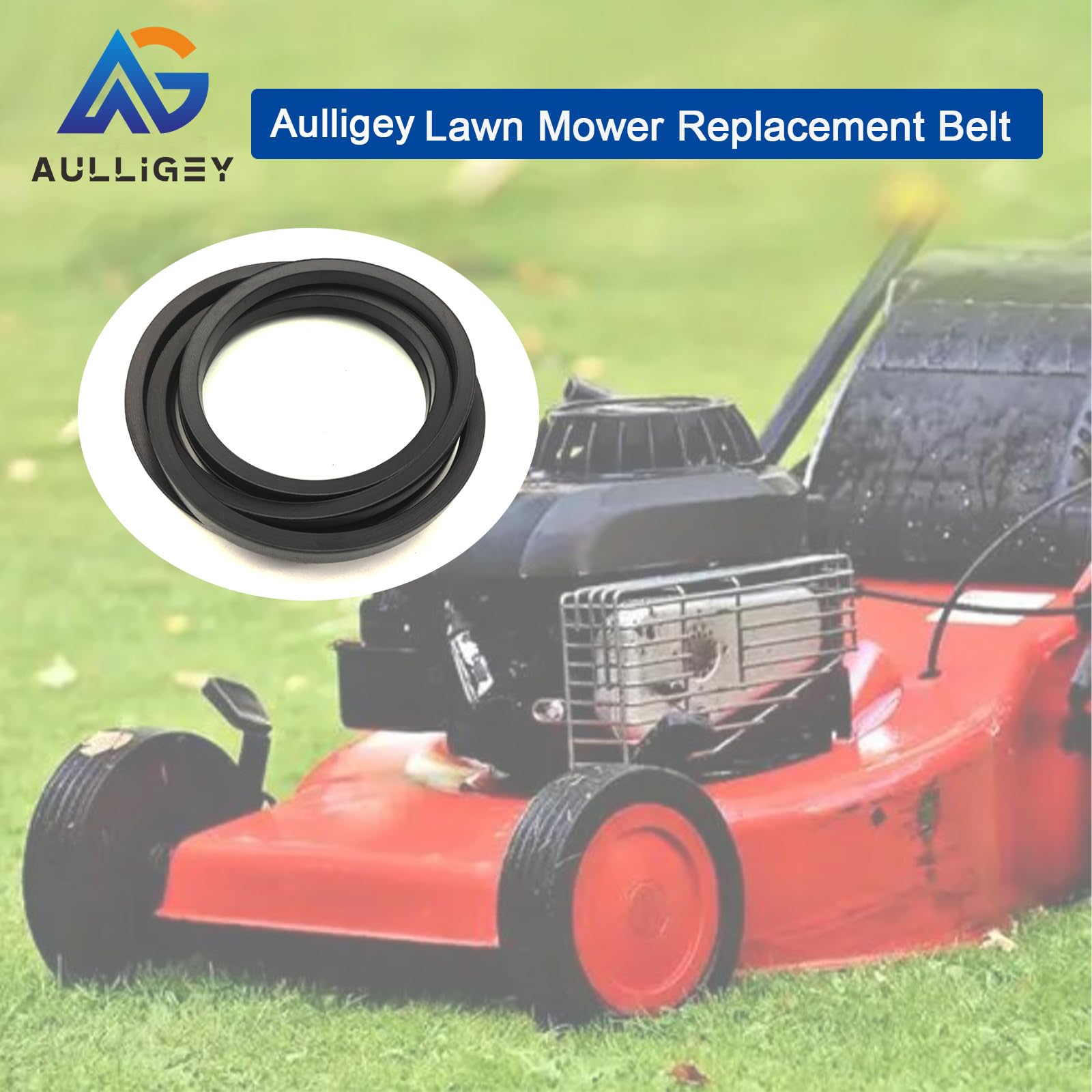 Aulligey installation guide image outlines simple belt replacement steps.