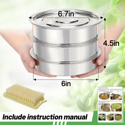 Aulock 6-inch diameter sprouting kit suitable for various seeds.