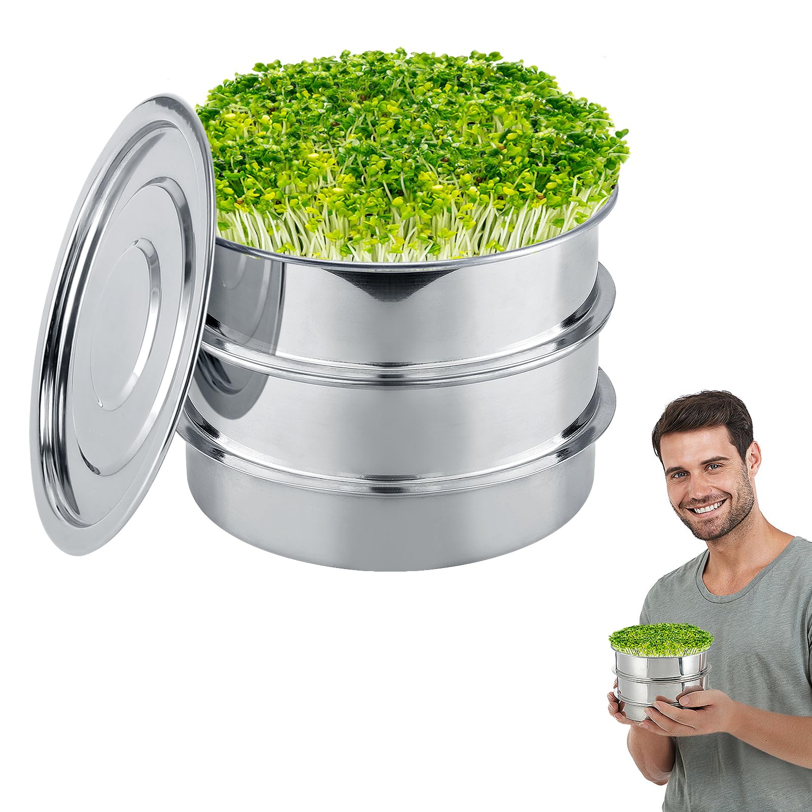 Aulock base of the stainless steel seed sprouting kit for stable setup.