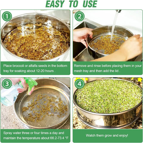 Aulock harvest-ready sprouts accessible for quick meals