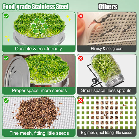 Aulock lid shown on the sprouting kit for stacked growth.
