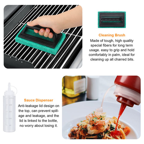 AULTONG griddle kit cleaning brush fibers for tough grime