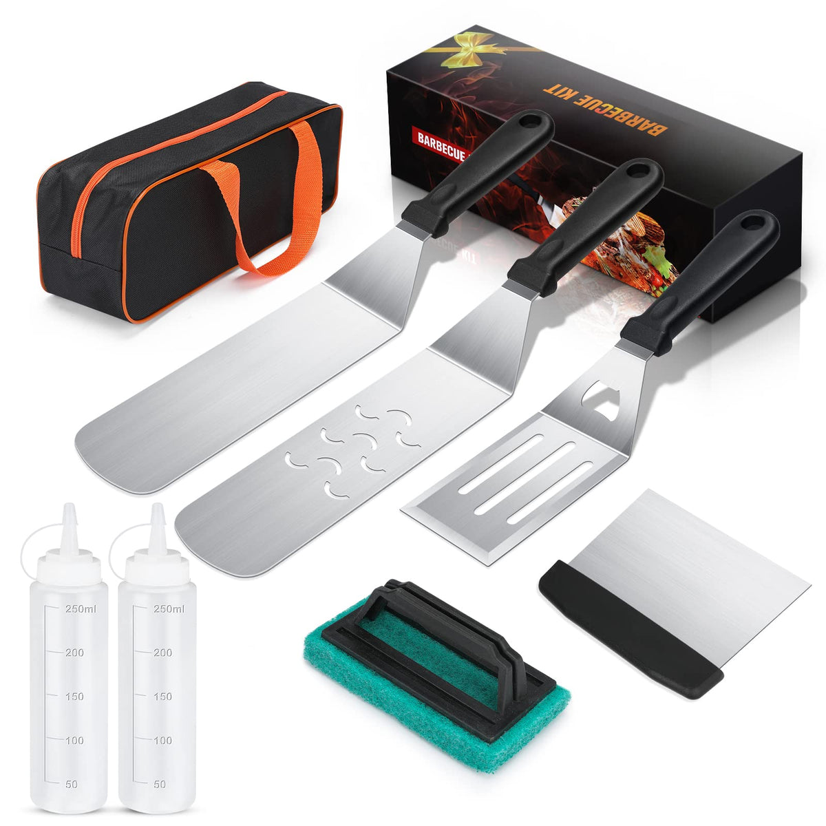 AULTONG griddle kit oversized spatulas for effortless flipping on outdoor griddles