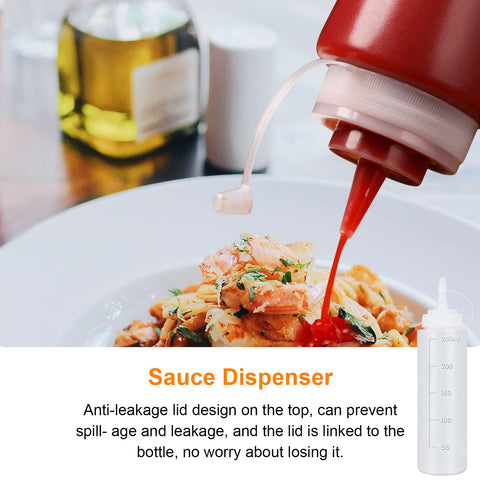 AULTONG leak-free squeeze bottles prevent spills during cooking and sauces.
