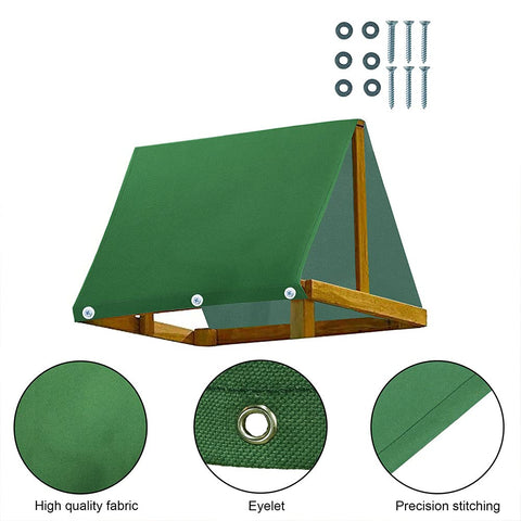 Easy installation with included screws secures canopy to wooden swings.