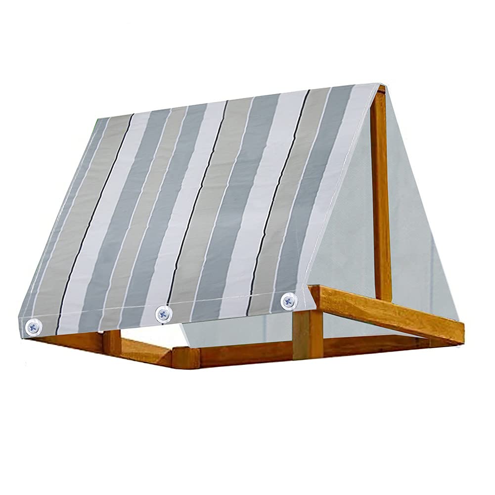 AUMACHEN Swing Set Canopy Stripe roof cover protects children from sun during outdoor play.