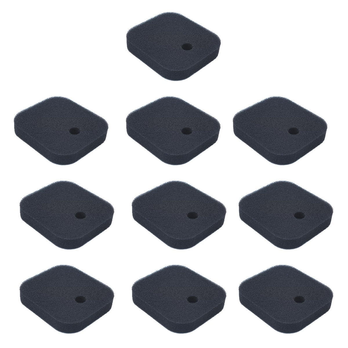 AUMEL pre air filter kit ten-pack close-up, showing durable construction for Red Max trimmer compatibility.