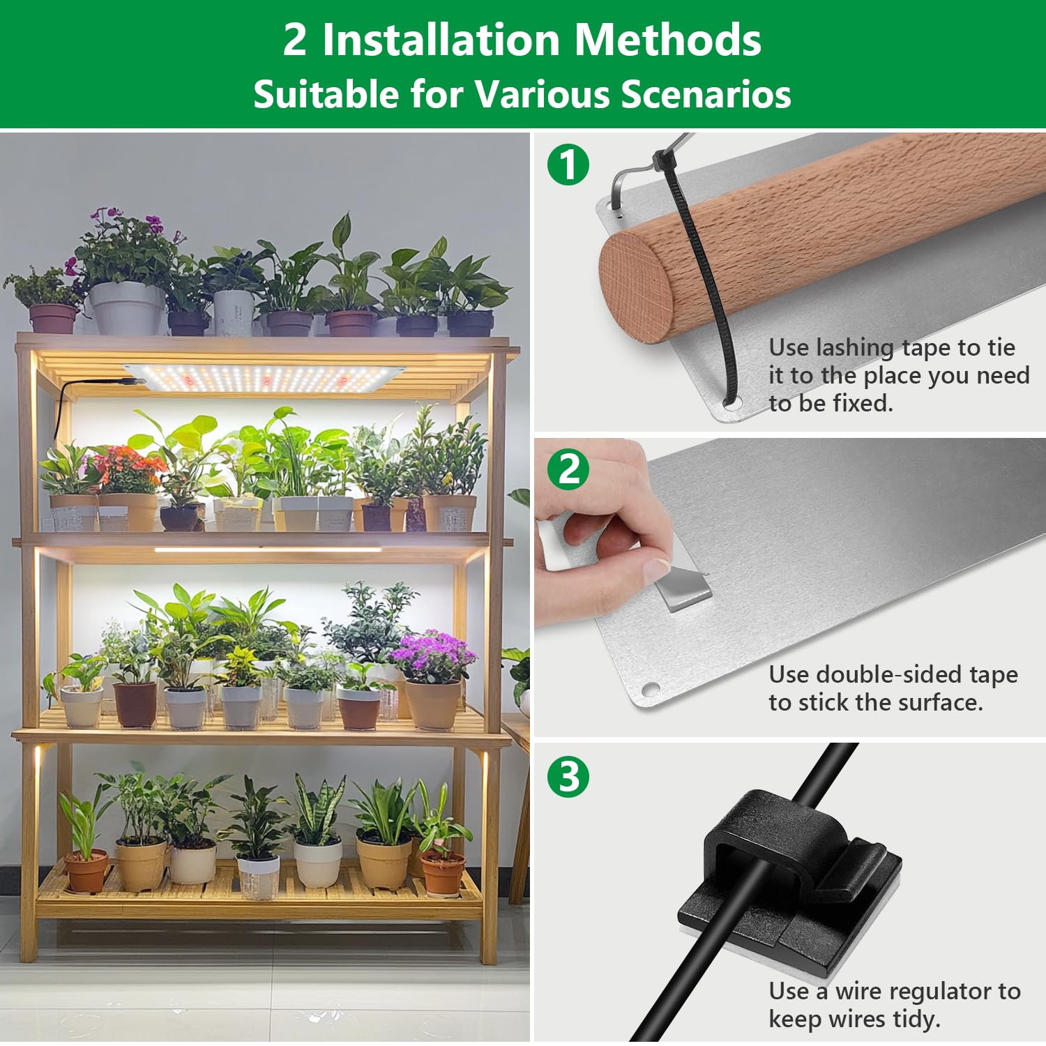 Aumtrly grow light 16-hour timer enables consistent light cycles.
