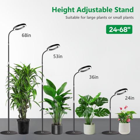 Aumtrly Grow Light offers three modes and five brightness levels for growth stages