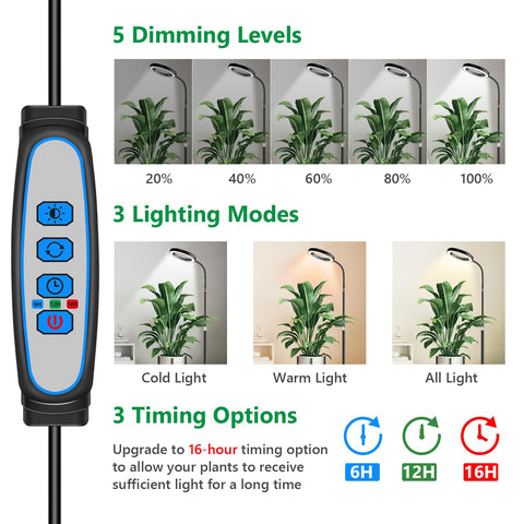 Close up of Aumtrly Grow Light gooseneck adjusting direction for precise lighting