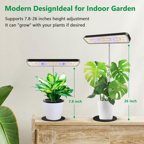 Aumtrly Grow Light modes-dimming demonstrates 3 lighting modes with 5 brightness levels.