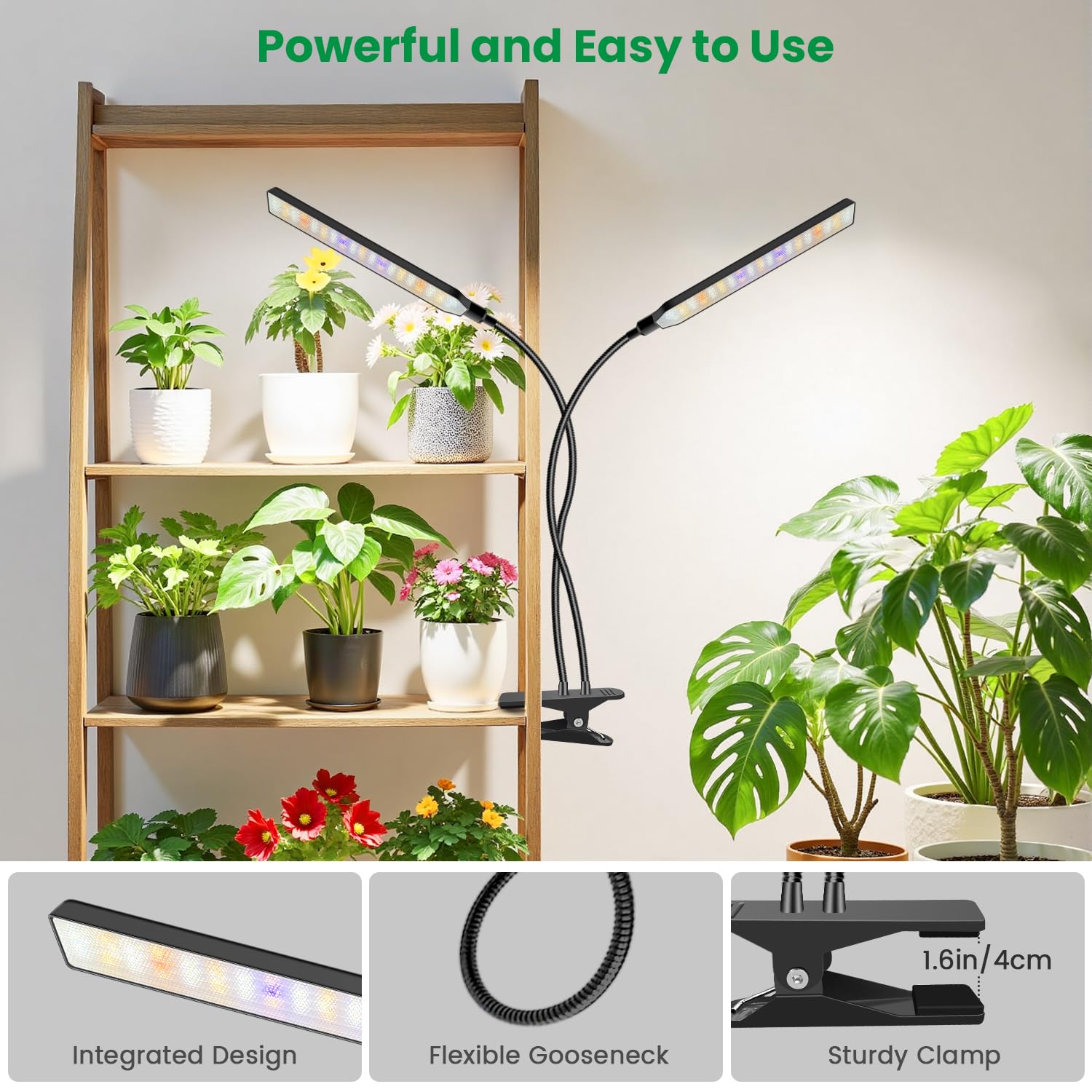 Aumtrly Grow Lights five dimming levels tailor brightness to plants
