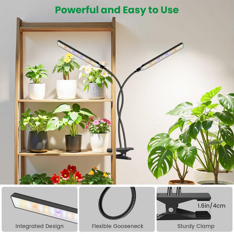 Aumtrly Grow Lights five dimming levels tailor brightness to plants
