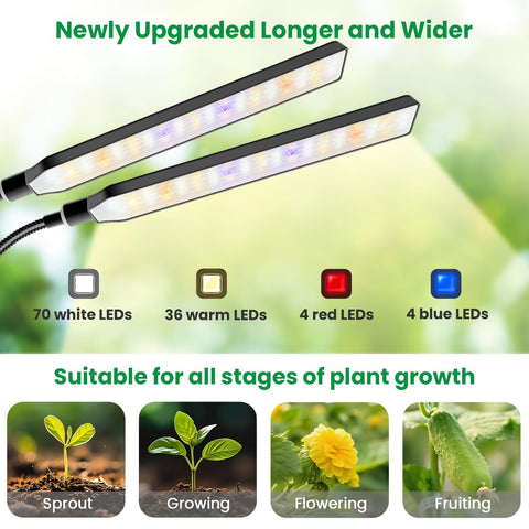 Aumtrly Grow Lights timer options 6/12/16 hours simplify scheduling