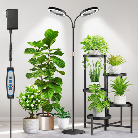 Aumtrly large plant light with two-head design for even coverage.