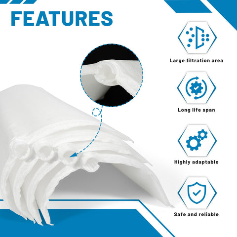 Aumzong 60 sq DE grid packaging highlights easy replacement.