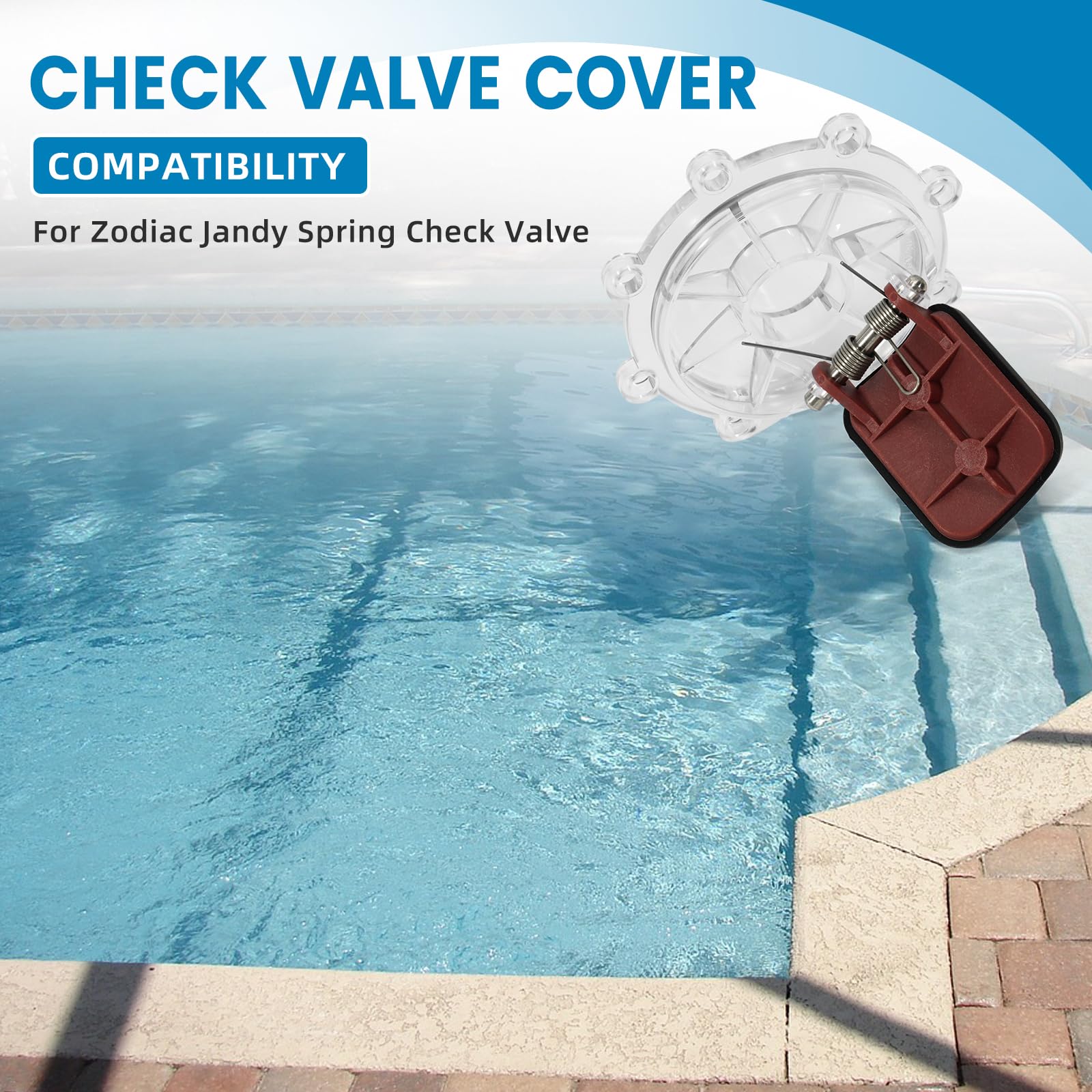Aumzong 7235 check valve cover for Zodiac Jandy Spring system, easy install