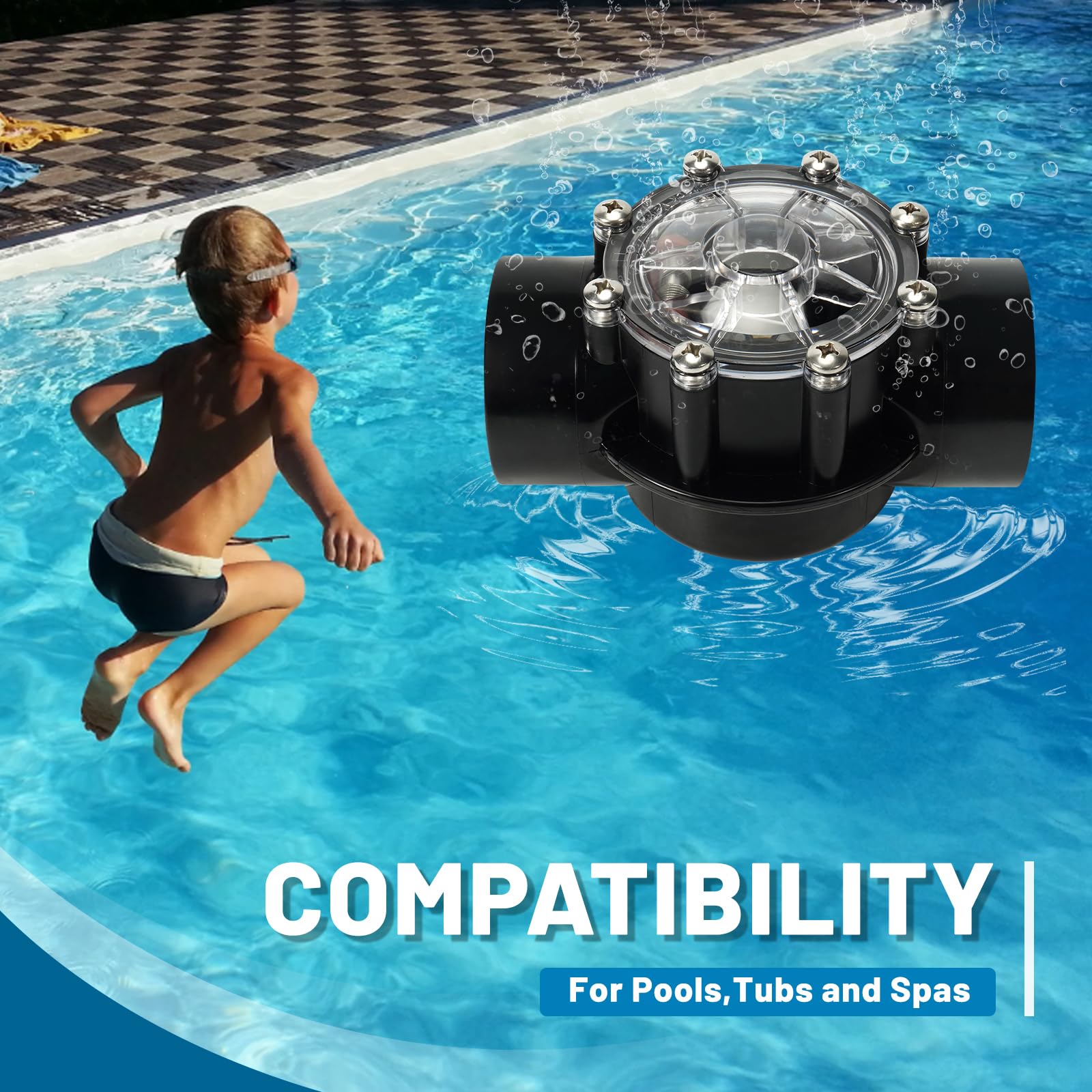 Aumzong 7305 valve enabling controlled water flow between lines
