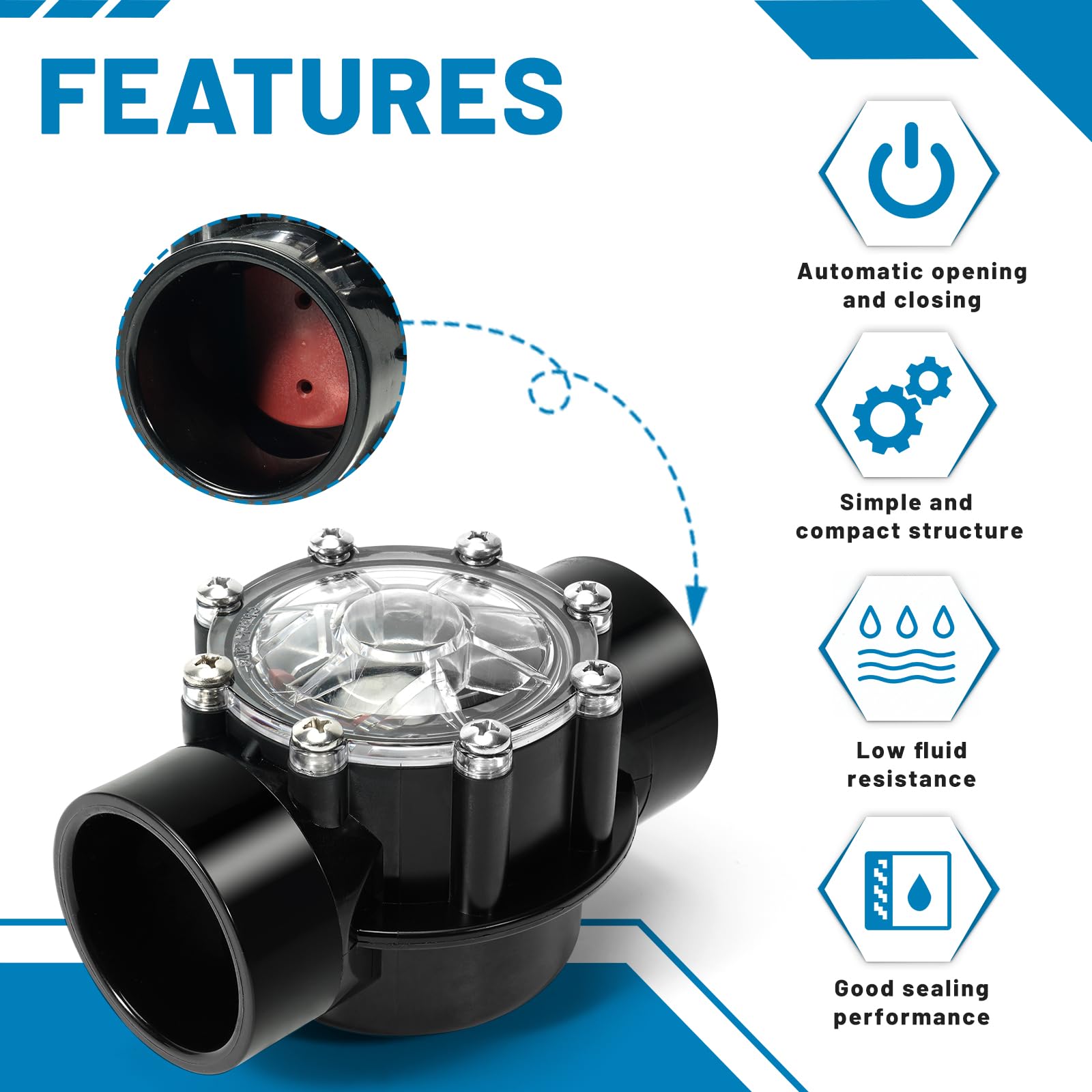 Aumzong 7305 valve in a pool and spa installation scenario
