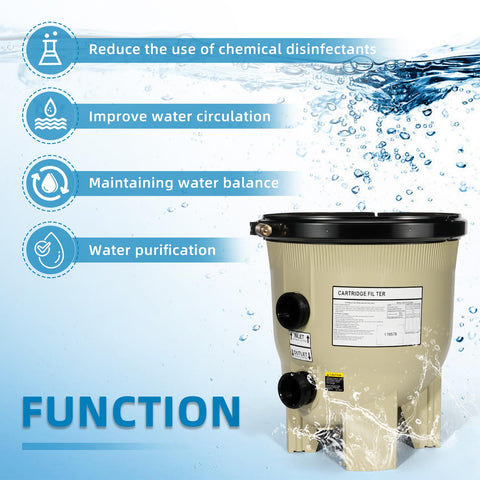 Aumzong bottom-assembly sturdy design supports filter media securely and durably.