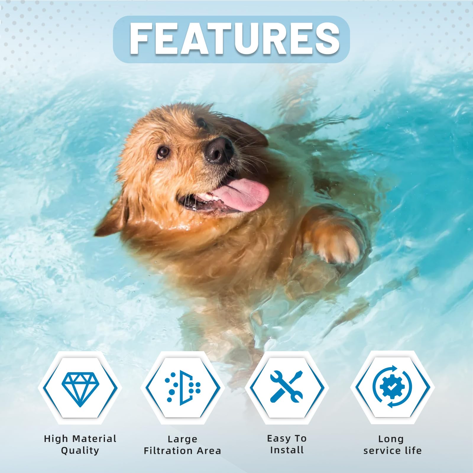 Aumzong bottom-assembly in pool use helps maintenance and cleaner water.