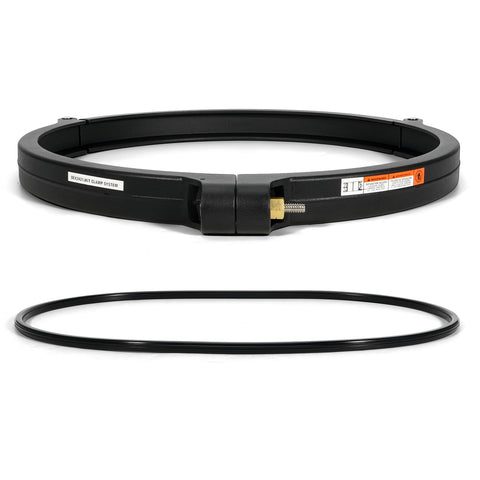 Aumzong DEX2421JKIT tension clamp close-up showing secure fit for filter housing