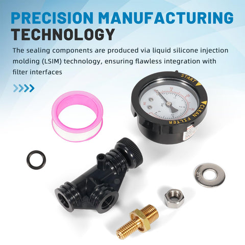 Aumzong components include O-ring seals and bleeder valve for reliable performance.
