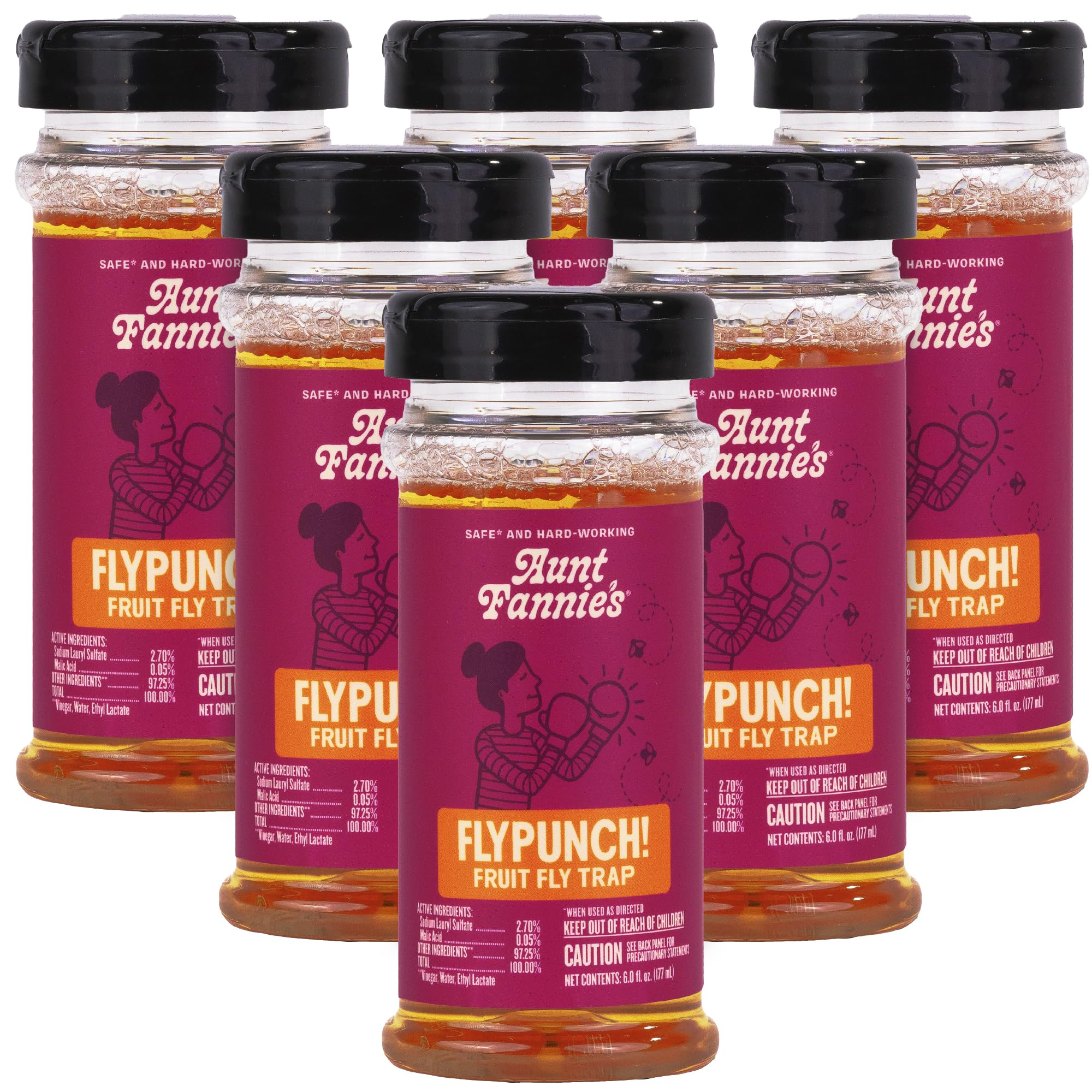 Aunt Fannie's FlyPunch bottle top ready for fast fruit fly control in the kitchen
