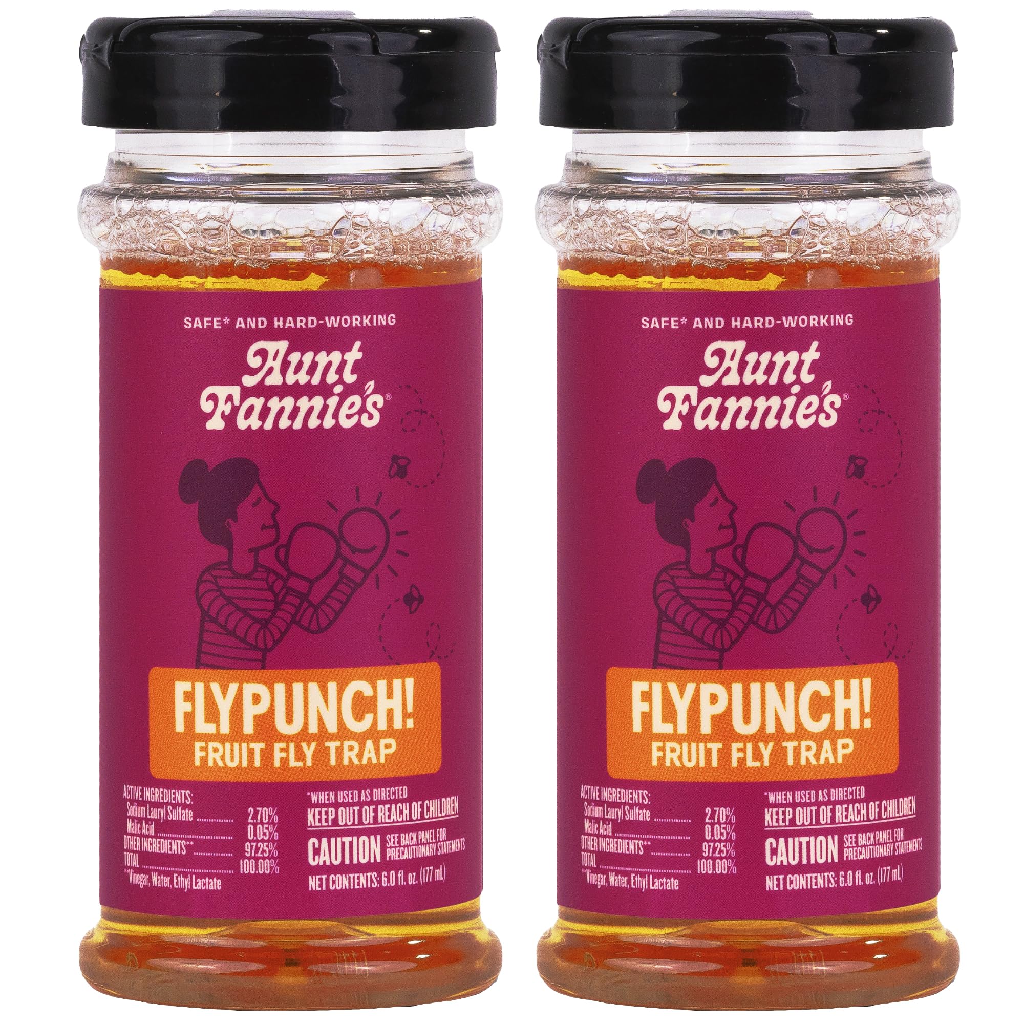 Aunt Fannie's FlyPunch! ready-to-use flip-top trap shown for quick setup