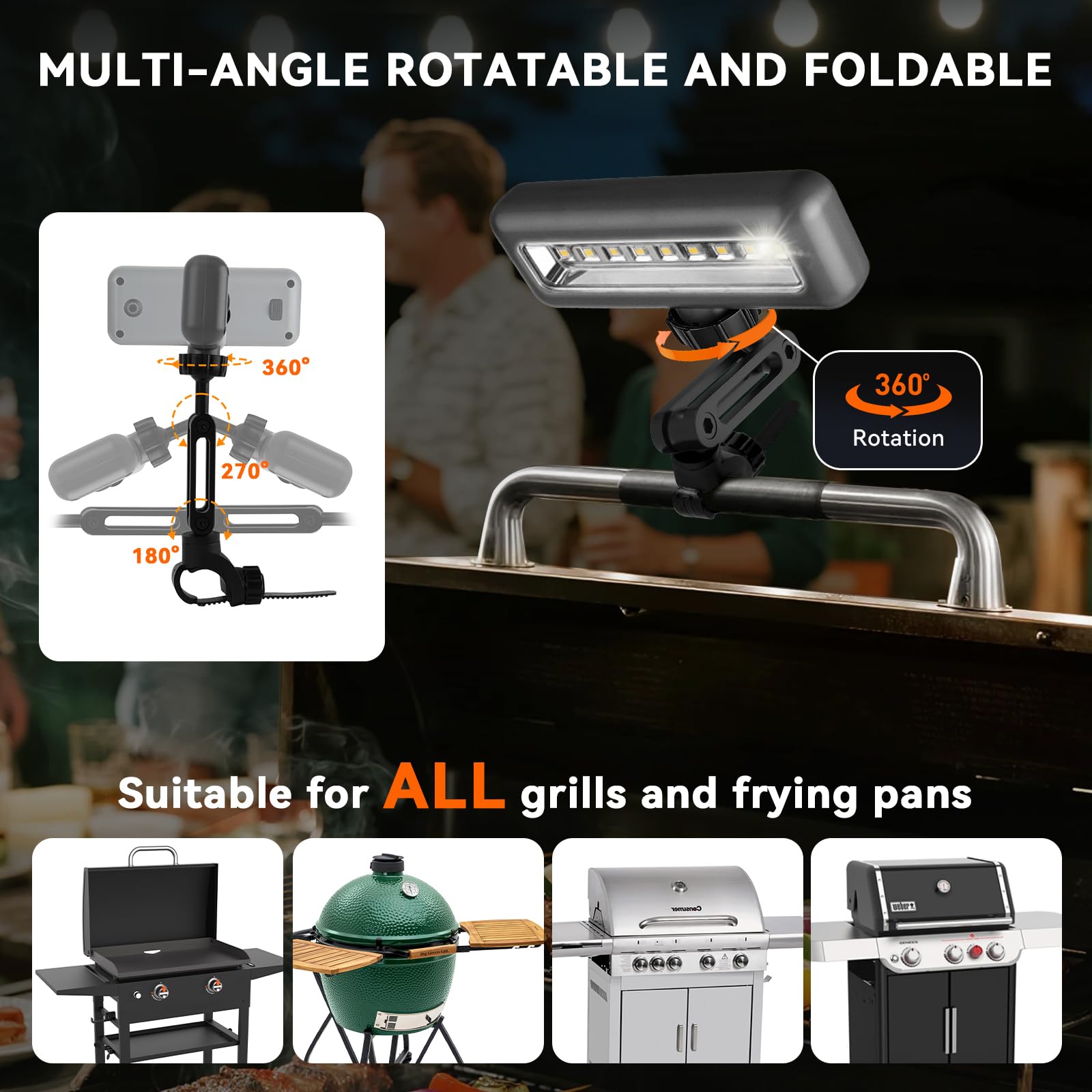 AuntyFey 360-degree adjustable stand directing light precisely