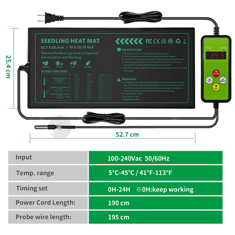 AUPETEK digital thermostat display shows set temperature in Fahrenheit or Celsius.