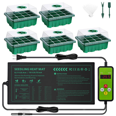 AUPETEK seedling heat mat with thermostat controller for precise germination warmth.
