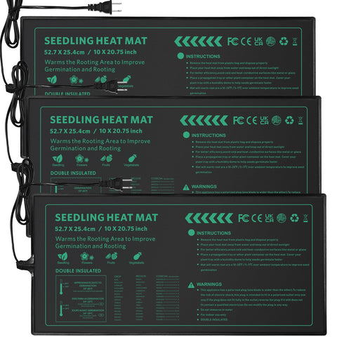 AUPETEK seedling heat mat under seed tray for stable germination warmth