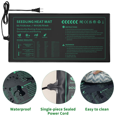 AUPETEK seedling heat mat waterproof surface for easy cleaning