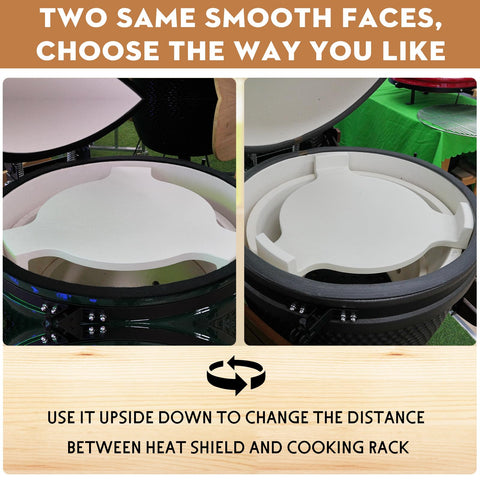 AUPLEX extra-thick smoking plate deflects heat for controlled grilling