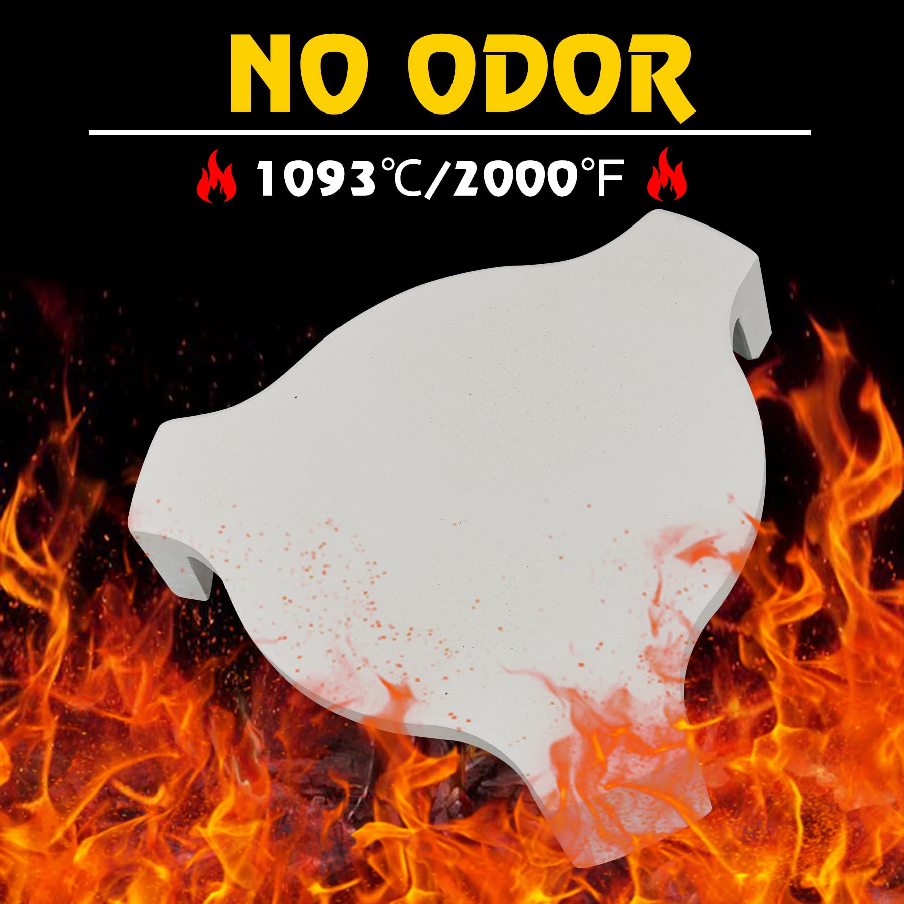 AUPLEX high-temp ceramic stone endures over 2000°F for versatile cooking