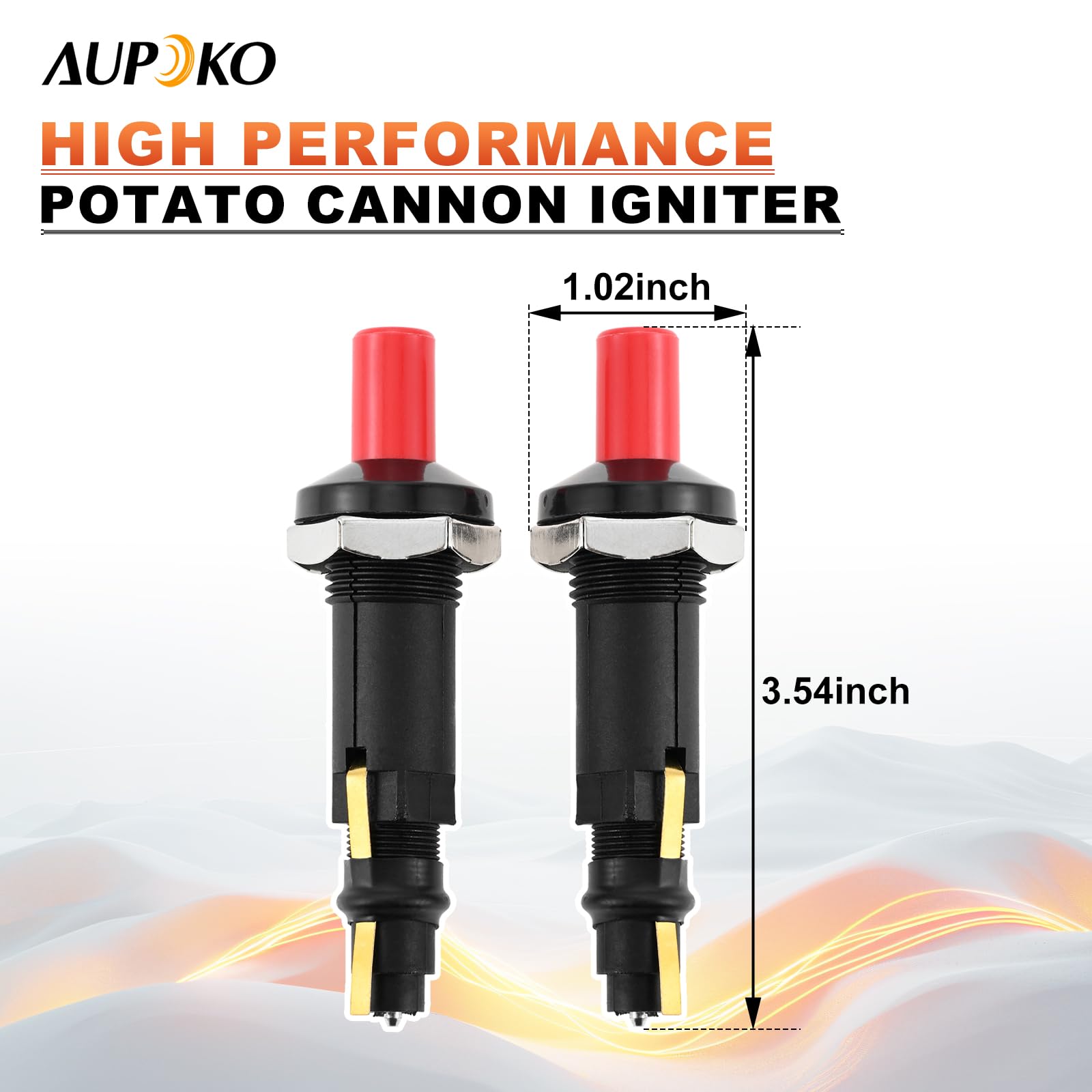 Aupoko two-pack igniters ready for backup ignition in spud cannons and grills.
