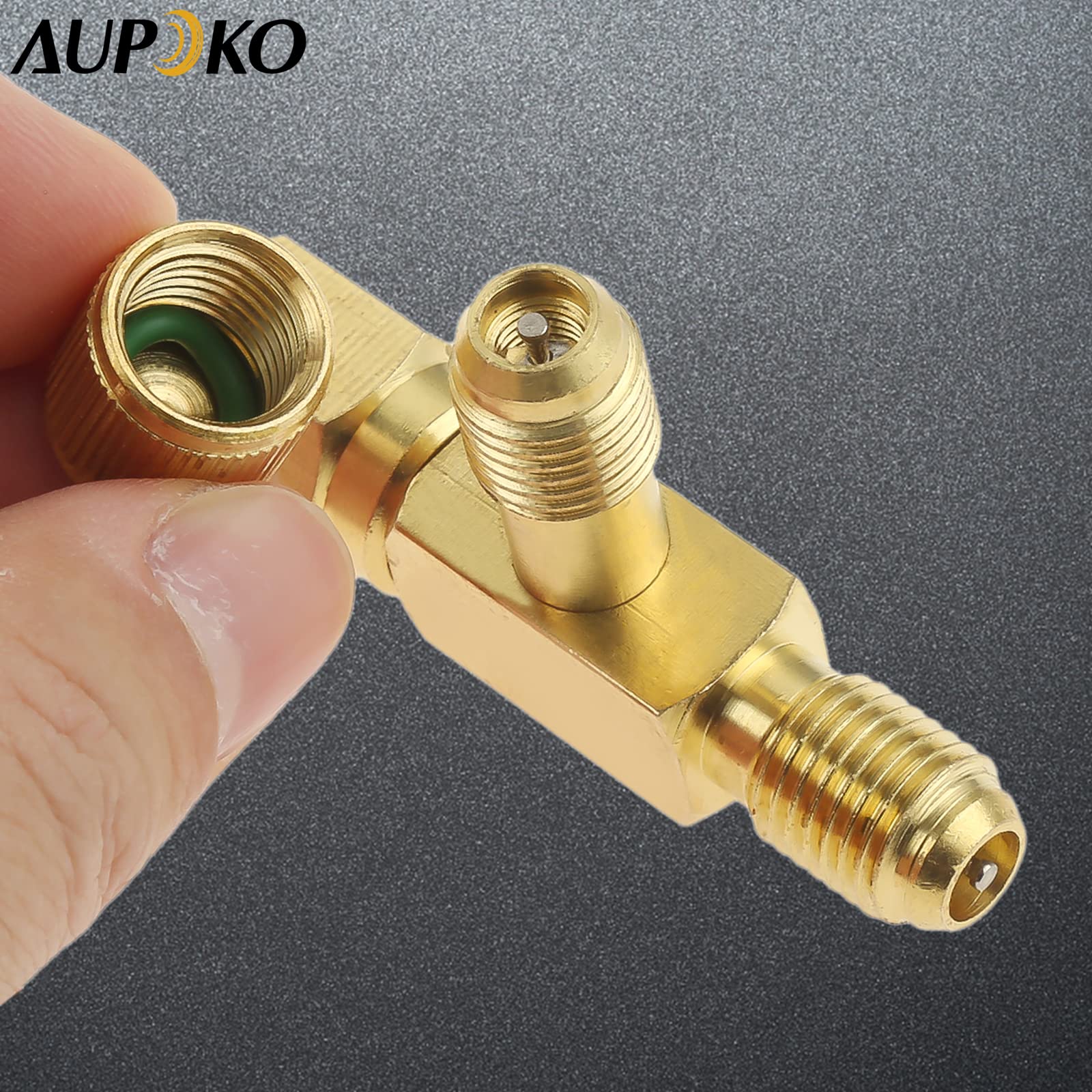 Aupoko valve core depressor built-in detail supports easier operation.